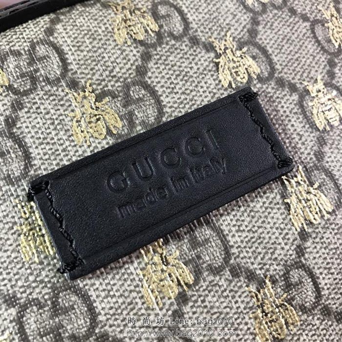 GUCCI 古馳女包 新款 427042 pvc刺繡 古奇奢侈品女包 蜜蜂圖案 雙肩包 女款背包